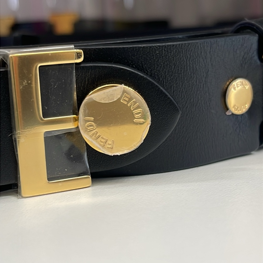 VERSACE X FENDI Calfskin Fendace Logo Belt - Picture 8 of 9